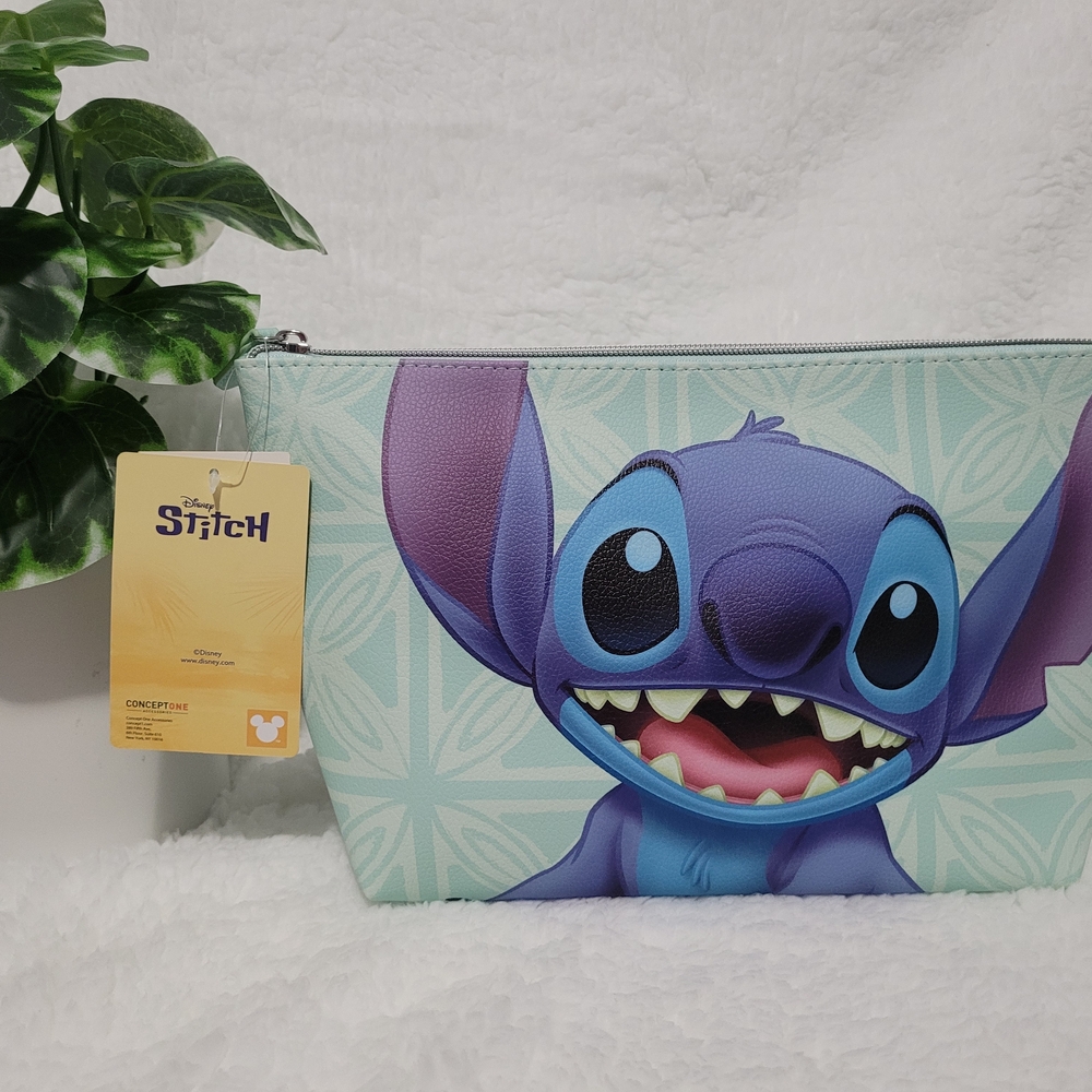 Disney Stitch Blue and Purple Cosmetic Bag